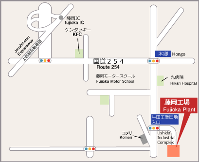 アクセスマップ藤岡工場